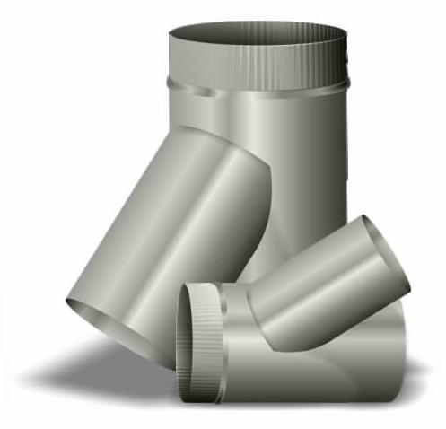 5" x 4" x 3" Wye 0.025 Aluminum