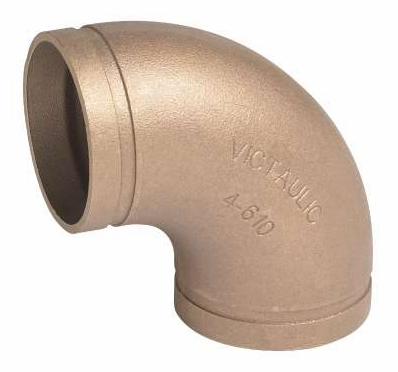 2-1/2" Grooved Wrot Copper 90 Elbow No. 610