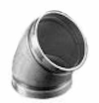 2" Grooved 316SS Stainless Steel 45 Elbow Long Radius No. 411