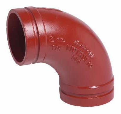 8" Grooved 90 Elbow AWWA Ductile Iron No. 10-C
