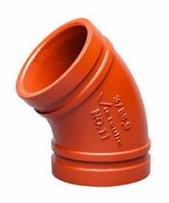 4" Grooved 90 Elbow AWWA Ductile Iron No. 11-C
