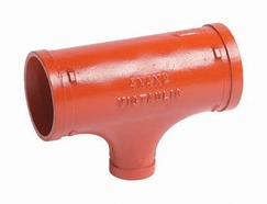 6" x 6" x 4" Grooved Reducing Tee AWWA Ductile Iron No. 25-C