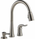 Kate Kitchen Faucet with Pulldown Spay and Soap Dispenser