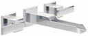 Ara 2-Handle Wall Mount Bathroom Faucet Trim with Channel Spout