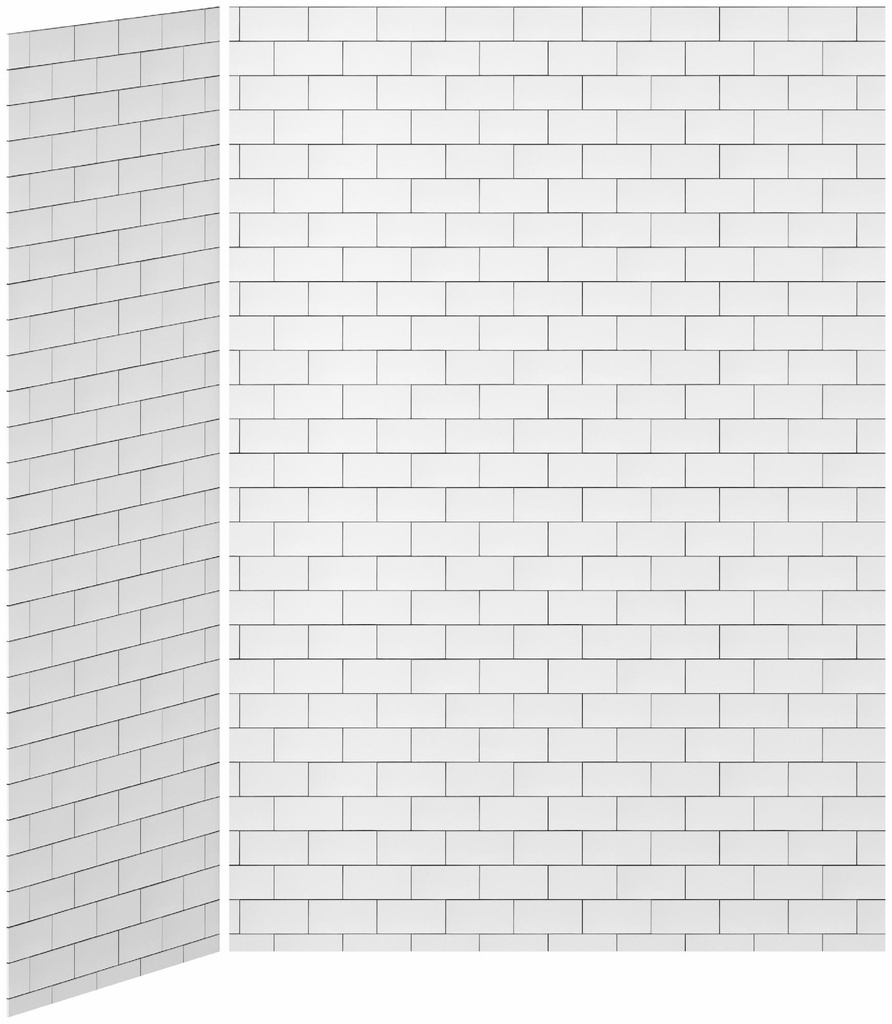 60 x 32 2-Panel Shower Wall Kit for Corner Installation