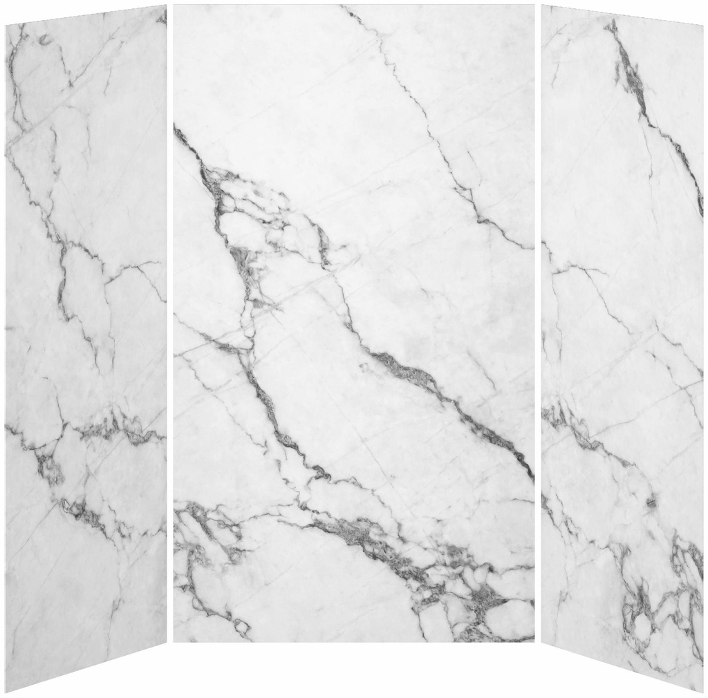 36 x 48 x 36 3-Panel Shower Wall Kit for Alcove Installation