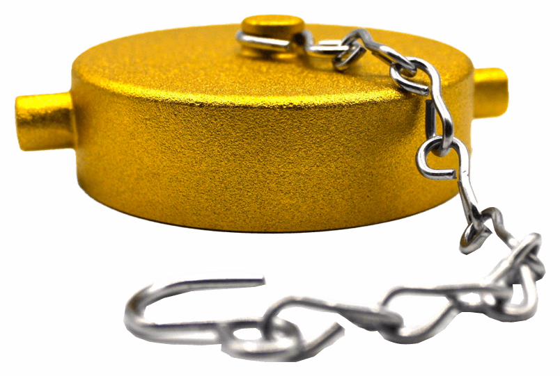2-1/2 ALUMINUM CAP AND CHAIN BRASS COLOR