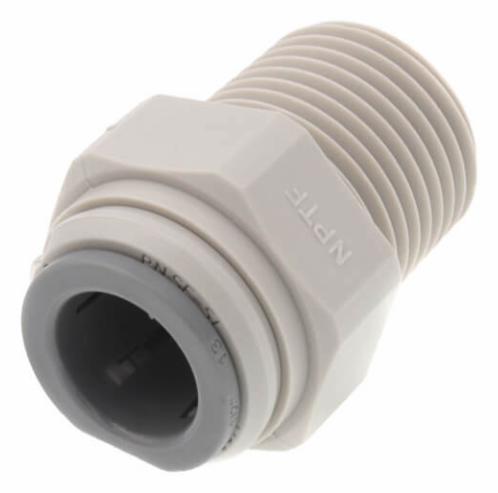 Gray Acetal Male Connector 1/2 x 1/2 NPTF