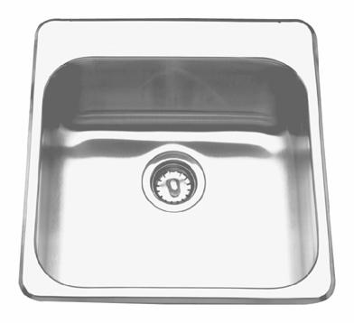 20" 1-Hole 1 Bowl Drop-In Kitchen Sink