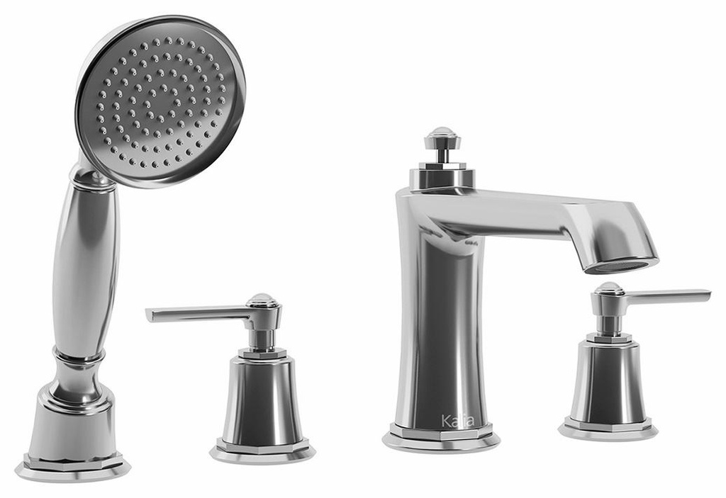 Rustik 4-Piece Deck Mount Tub Filler with Handshower
