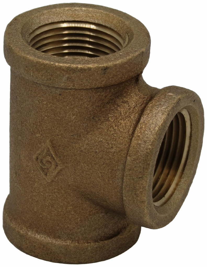 1/8 FIP TEE THREADED BRONZE - LEAD FREE