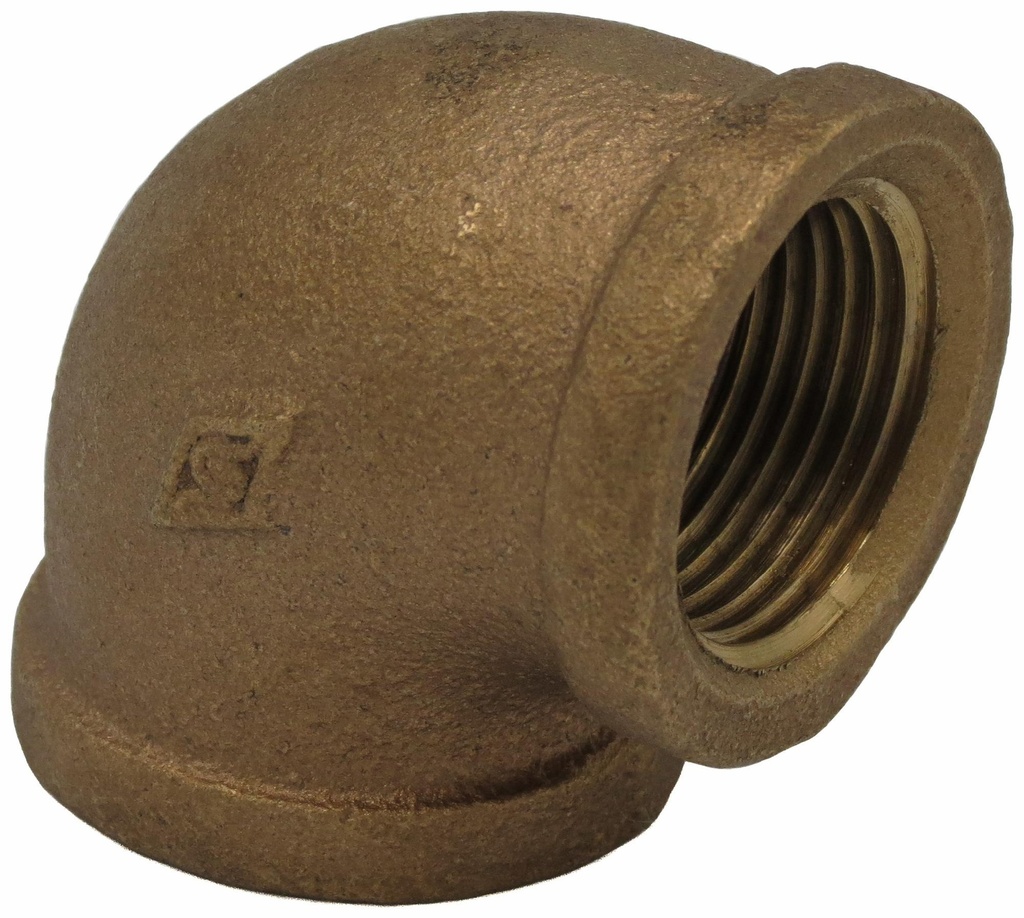 3/8 FIP 90 ELBOW THREADED BRONZE - LEAD FREE