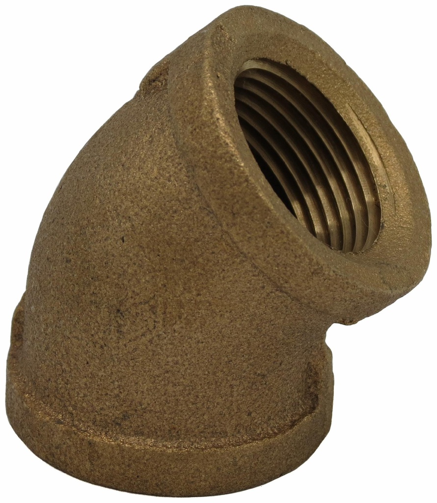 1 1/4 FIP 45 ELBOW THREADED BRONZE - LEAD FREE