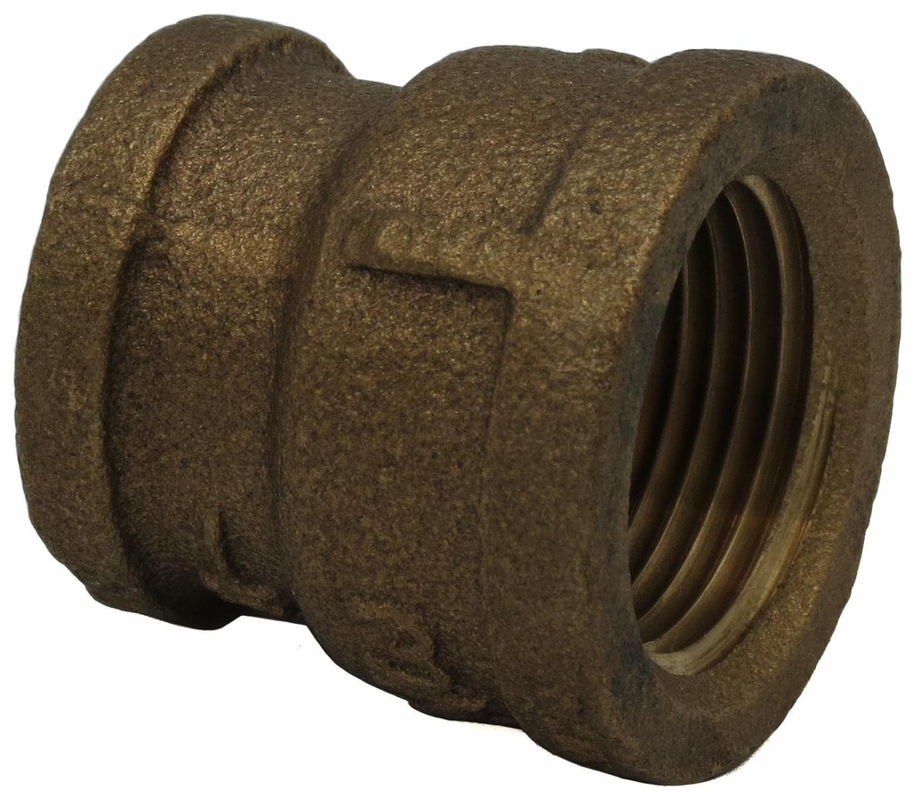 1/4 X 1/8 FIP COUPLING THREADED BRONZE - LEAD FREE