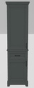 18" LH Linen Tower Bellrose Upper and Lower Doors with Square Handles