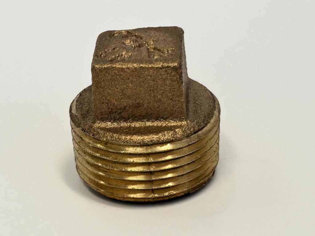 1/8 MIP PLUG (SOLID) THREADED BRONZE - LEAD FREE