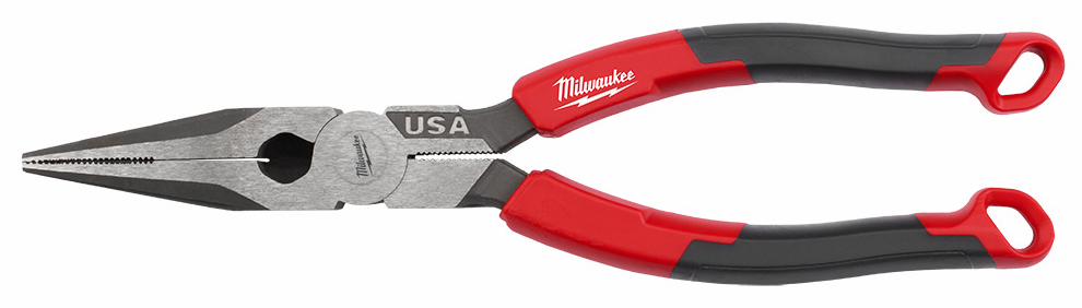 8" LONG NOSE COMFORT GRP PLIERS USA