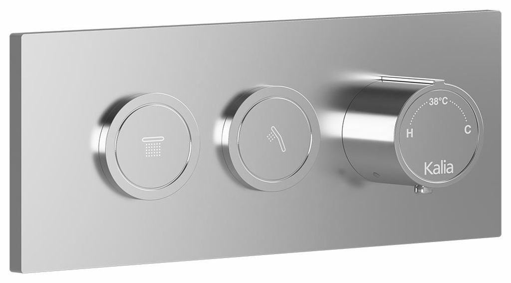 2-Way Thermostatic Valve Trim with Push Buttons