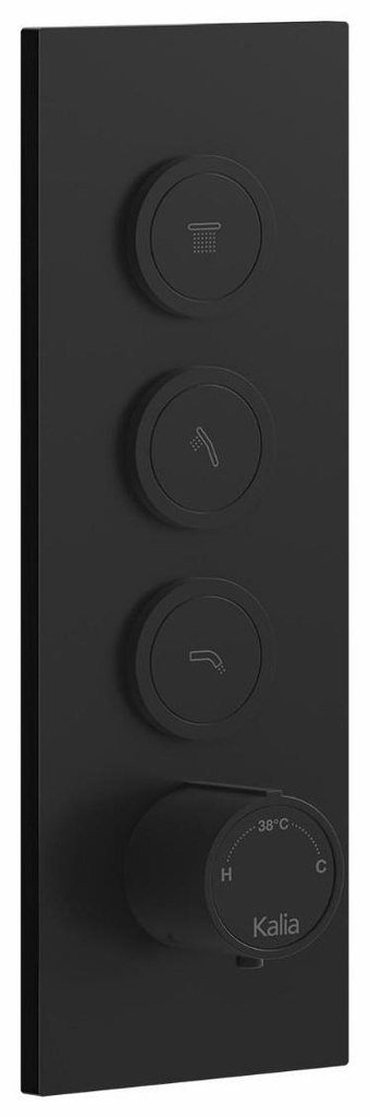 3-Way Thermostatic Valve Trim with Push Buttons