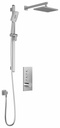 SquareOne TB2 Thermostatic Push-Button Shower System with Wall Arm (Less Valve)