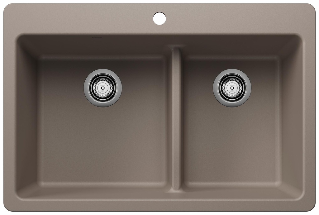 Liven 33 1.75 Bowl Dual Mount Low Divide Silgranit Kitchen Sink