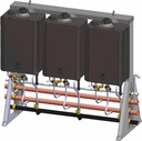 3 Unit Inline Free Standing Rack with Sensei CX Tankless Water Heaters