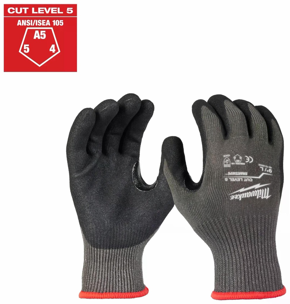 (6) CUT 5 NITRILE GLOVES - L