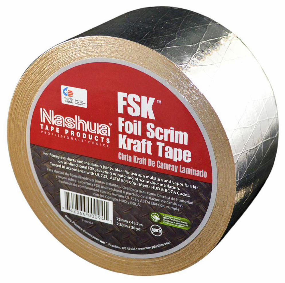 3" 72 MM FSK TAPE SILVER NASHUA