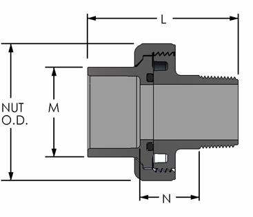 2 SXM PVC SCH80 UNION 8094020