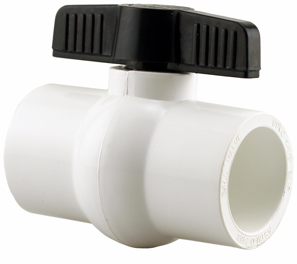 0929S-15 - '1-1/2" Slip PVC Ball Valve Epdm Seat - Epdm Stem O-Ring'