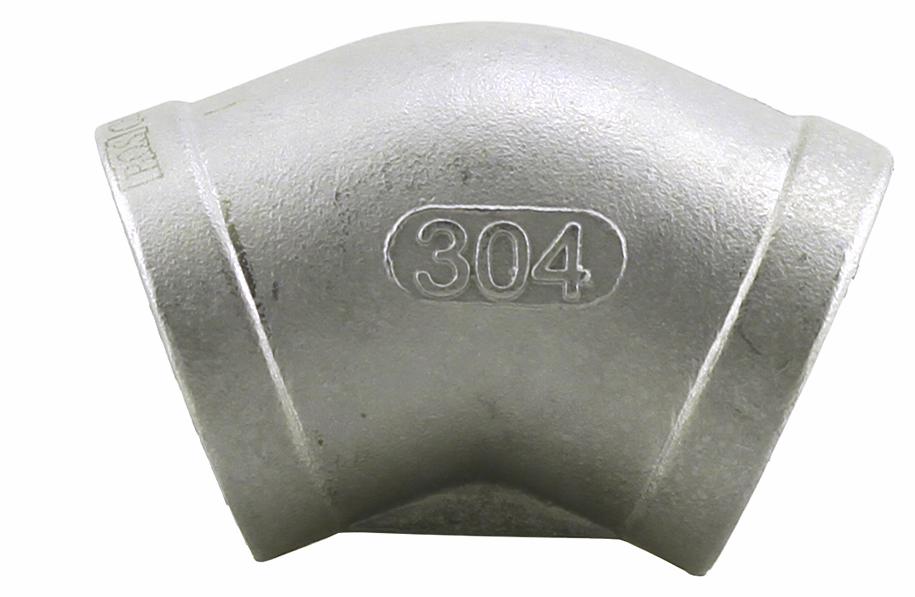 SS304E4-15 - '1-1/2" 304SS 45 Elbow Iso4144'