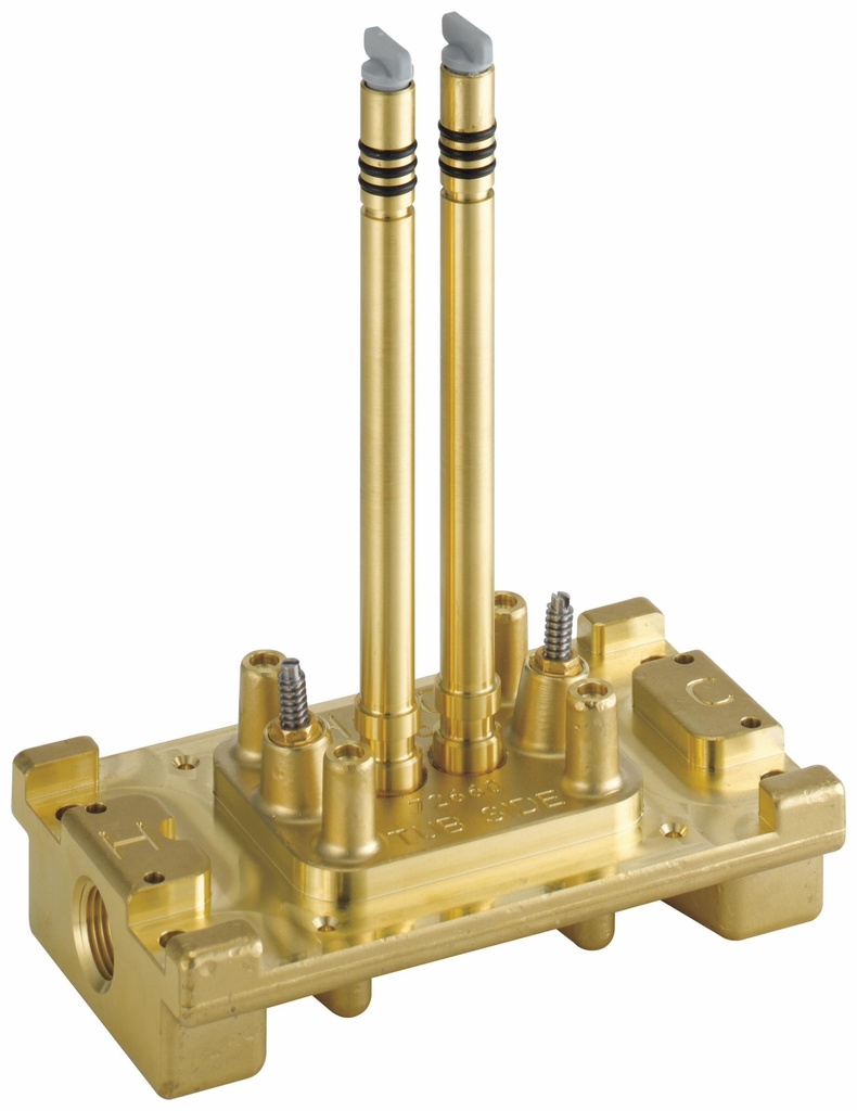 Rough-In For Single Hole Floor Mount Tub Filler with Stops