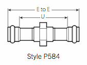 3/4" Vic-Press Union 304 Stainless Style P584
