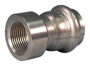 1" Vic-Press Female Adapter 304 Stainless Style P599