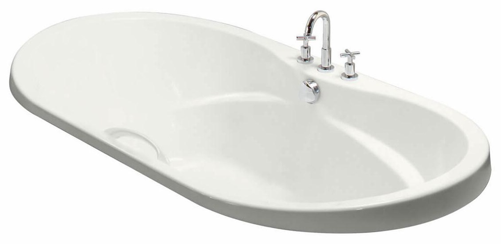Living 6642 Center Drain Drop-In Tub