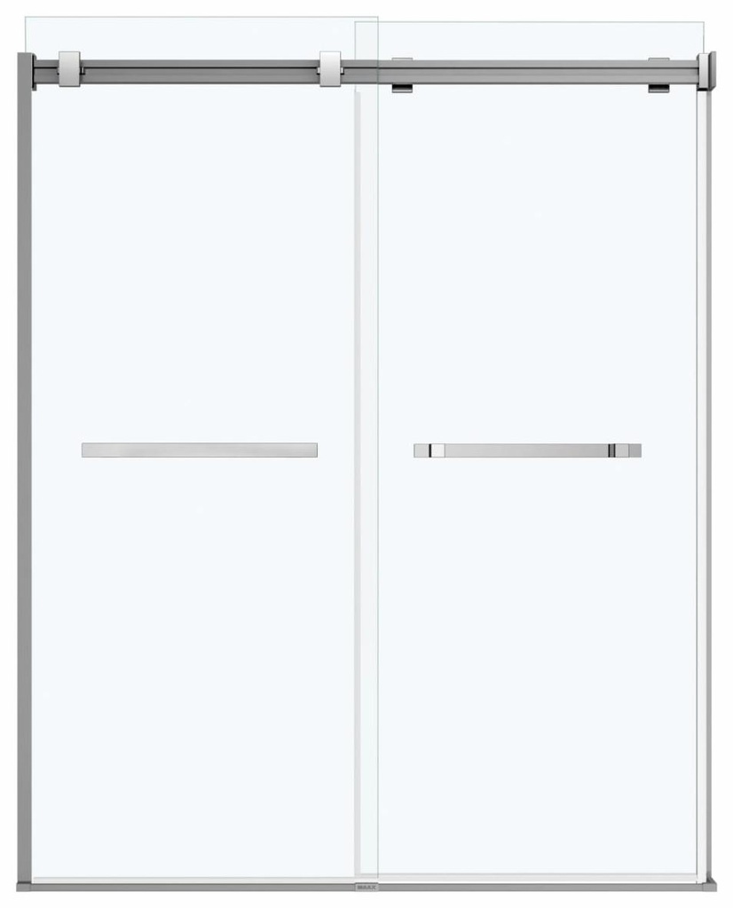 Duel 56-58" x 70.5-74" Alcove Sliding Shower Door with Towel Bar