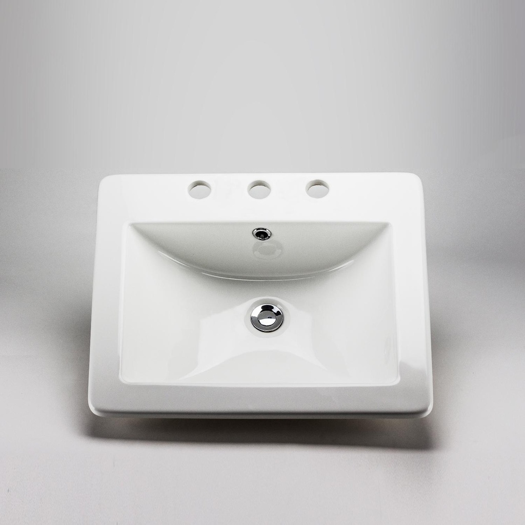 Rectangular Widespread Drop-In Bathroom Sink