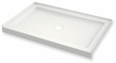 B3Square 6036 Center Drain Right Corner Shower Base