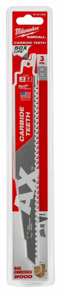 9IN CAX 3PK SAWZALL BLADE