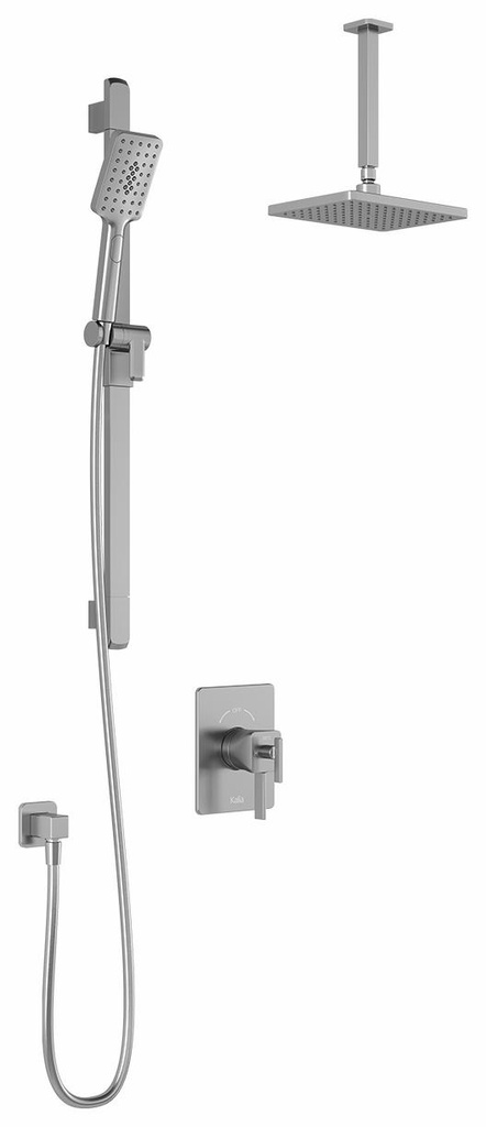 SquareOne TCD1 Thermostatic Coaxial Shower System with Vertical Ceiling Arm (less valve)
