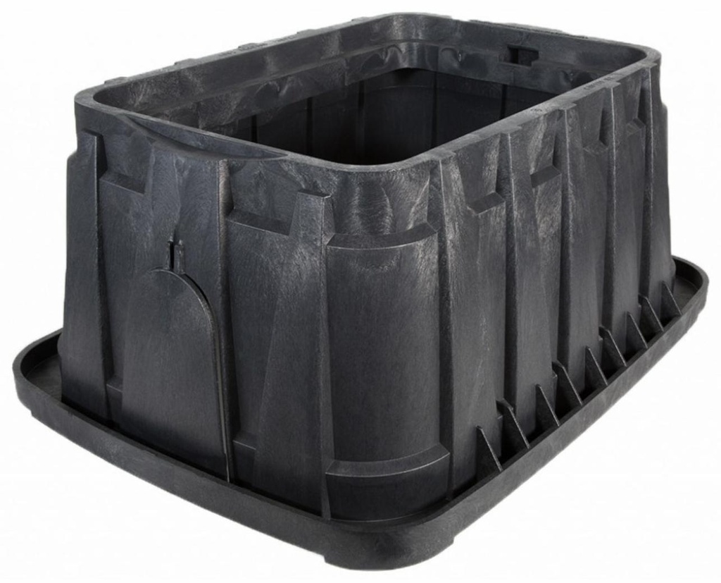 16 x 22 x 6 Jumbo Black Valve Box Extension without Lid