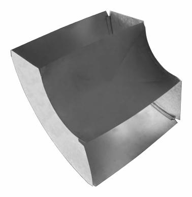 8" x 16" Short Way 90 Degree Duct Elbow
