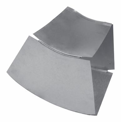 8" x 20" Short Way 45 Degree Duct Elbow