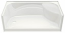 SPS 3460 AcrylX LH Drain Alcove Shower Base with RH Seat