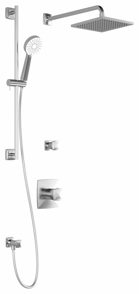 Umani T2 Thermostatic Shower System with Wall Arm