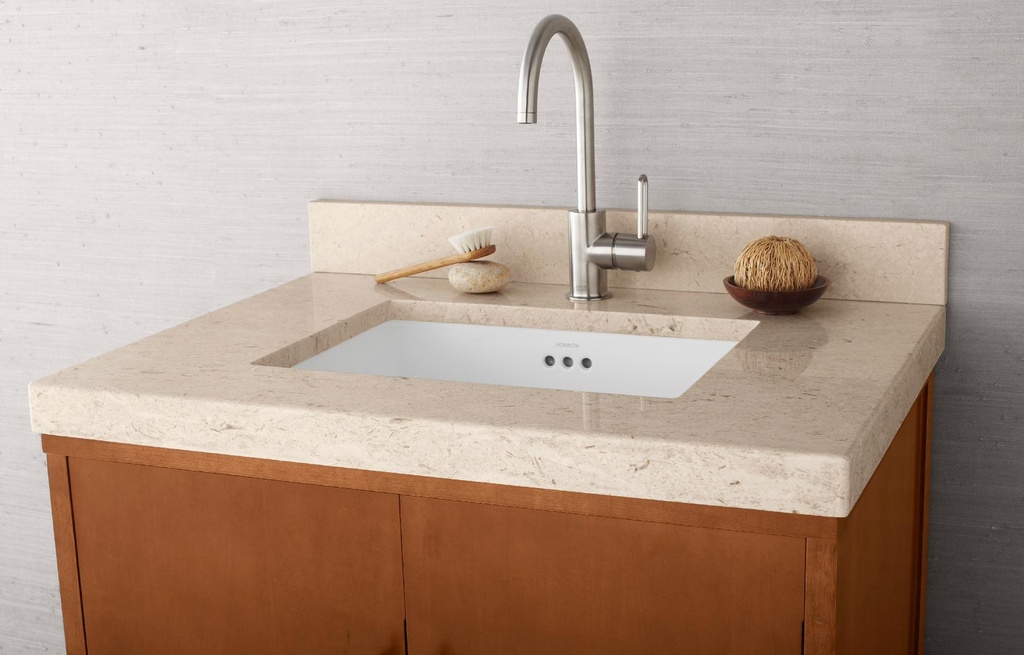 WideAppeal 43" x 22" x 2-3/4" Marble Widespread Vanity Countertop