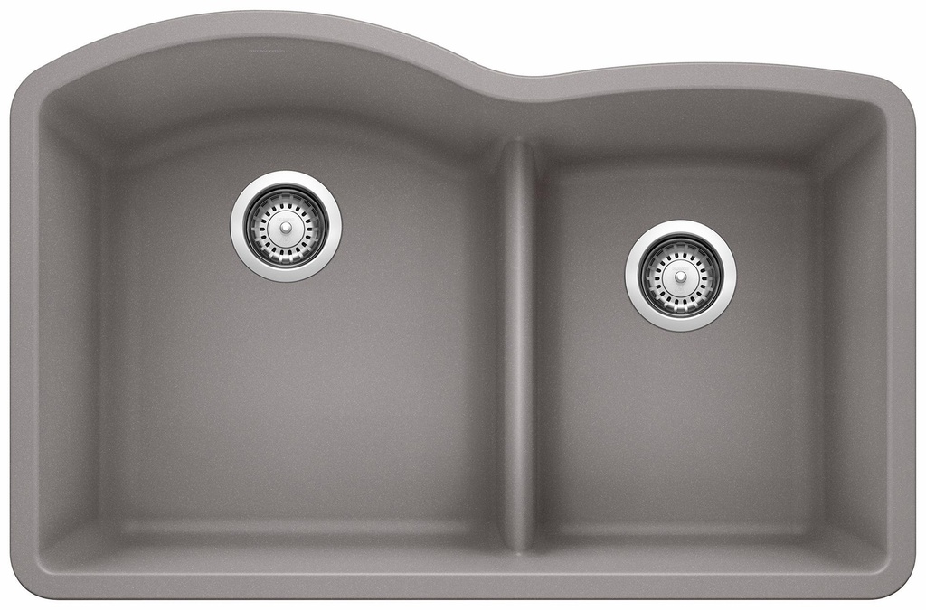 Diamond U 1.75 Bowl Low Divide Undermount Silgranit Sink