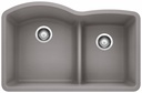 Diamond U 1.75 Bowl Low Divide Undermount Silgranit Sink