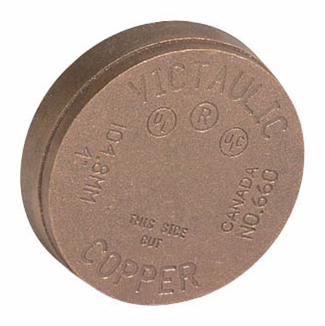 2" Grooved Wrot Copper Cap No. 660
