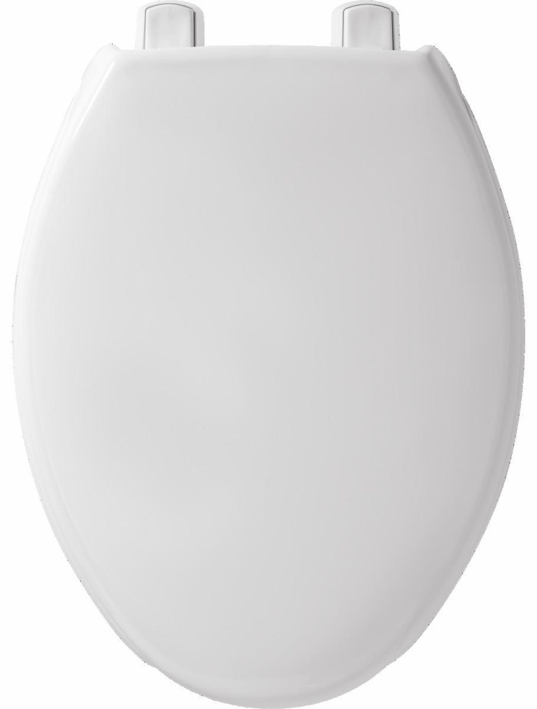 Elongated Open Front Medic-Aid Plastic Toilet Seat With Cover